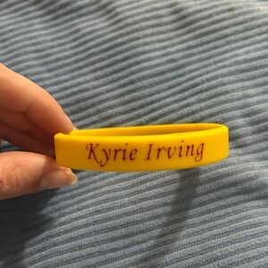 NBA Yellow Wristband with Red Text
